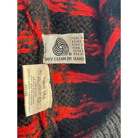 Vintage Sportique Norwegian Design Sweater 100% Wool Large Fair‎ Isle Apres Ski - Picture 5 of 10